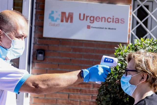 Dispositivo para la realización de pruebas PCR de coronavirus a vecinos de Alcobendas de entre 15 y 49 años, a 21 de agosto de 2020.