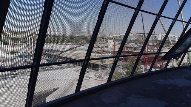 Obras del futuro hospital de Pandemias de Valdebebas