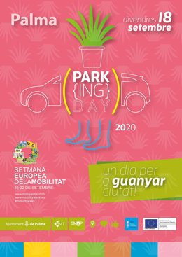 Imagen promocional del Park)ing) Day de 2020 en Palma.