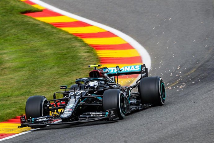 Valtteri Bottas rodando en Spa