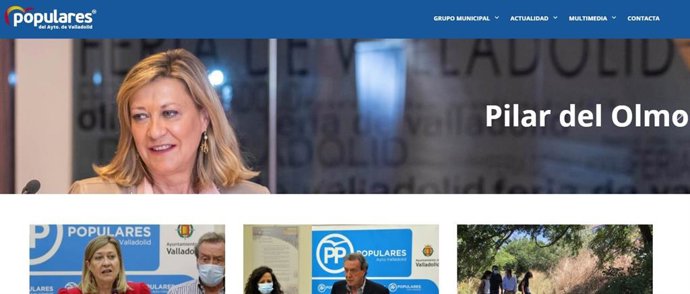 Imagen de la página web del Grupo Popular del Ayuntamiento de Valladolid.