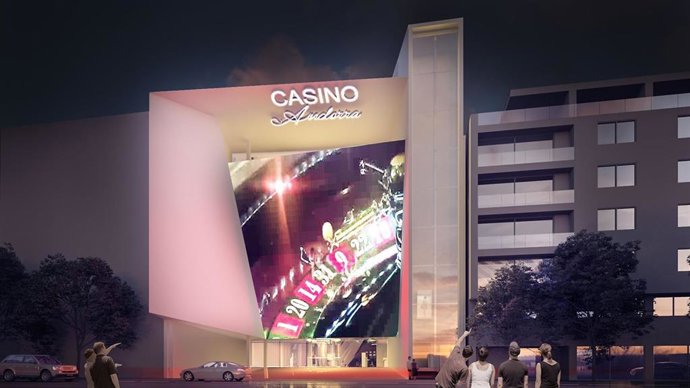 Render de la fachada del casino que Jocs SA construirá en el centro de Andorra la Vella (Archivo)
