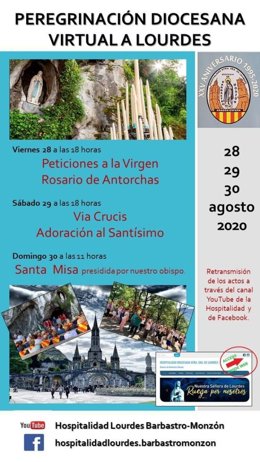 La Diócesis de Barbastro-Monzón comienza el curso con la preregrinación virtual a Lourdes