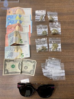 Droga incautada en la detención.