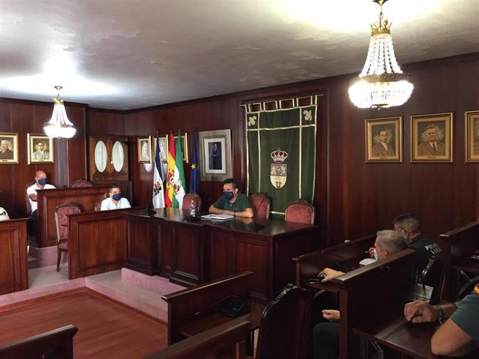 Reunión del Comité Asesor del Plan de Emergencia Municipal de Lepe (Huelva) en una imagen de archivo.