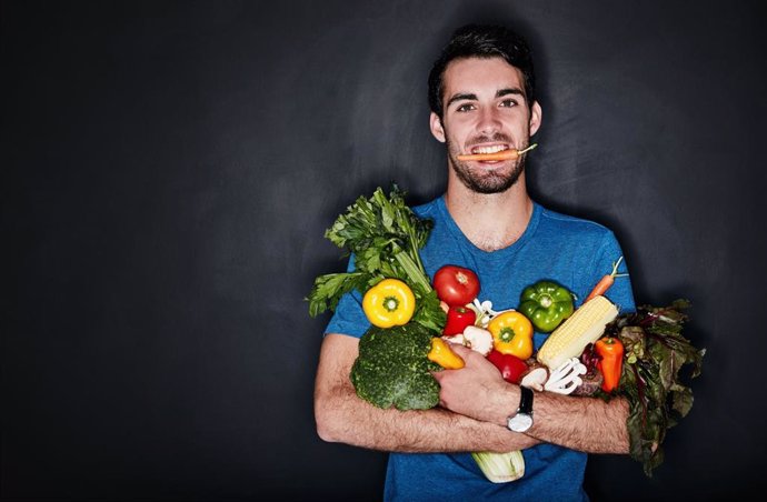 Vegetariano, vegano, sano, saludable, frutas, verduras