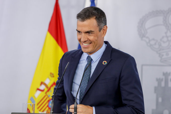  El presidente del Gobierno, Pedro Sánchez, ofrece una rueda de prensa al término de una reunión del Consejo de Ministros.-Archivo