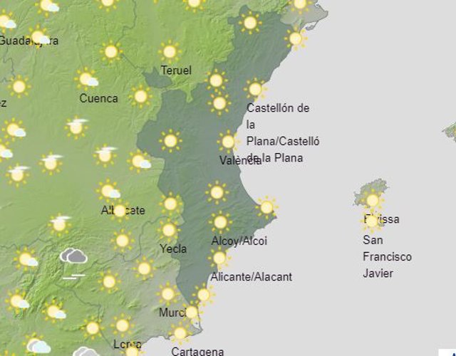 El tiempo en la Comunitat Valenciana este lunes 31 de agosto.