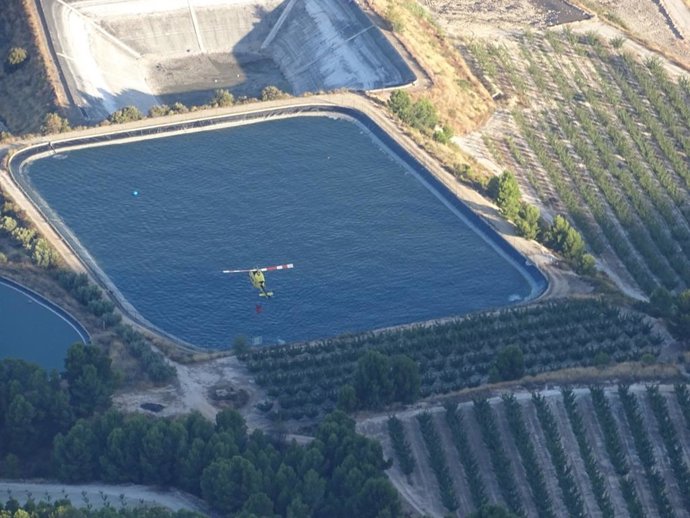 Imagen tomada esta mañana desde la aeronave de coordinación de medios aéreos