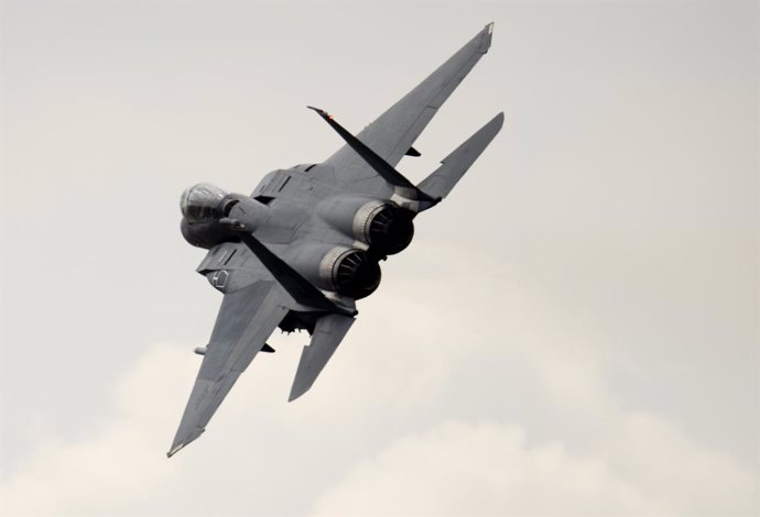 Un caa F-15 de la Fora Aria del Regne Unit (RAF) a Lakenheath