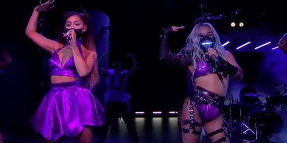 2. VMAs 2020: Mira la enmascarada actuación de Lady Gaga y Ariana Grande en los MTV Video Music Awards