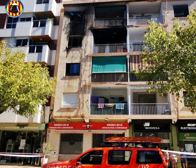 Incendio en una vivienda de Meliana