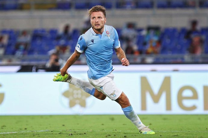 Ciro Immobile jugando con el Lazio