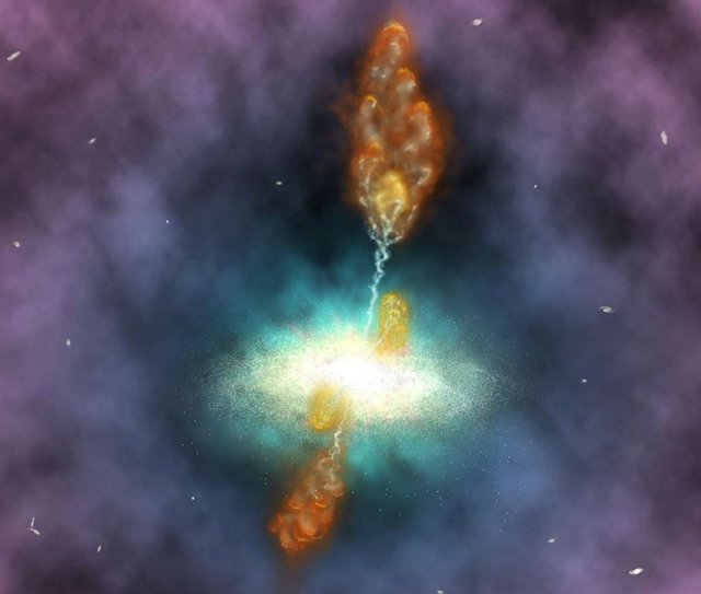 Ilustración del artista de las estructuras vistas en las observaciones.