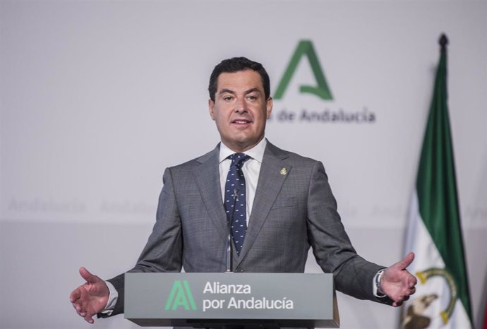 El presidente de la Junta de Andalucía, Juanma Moreno