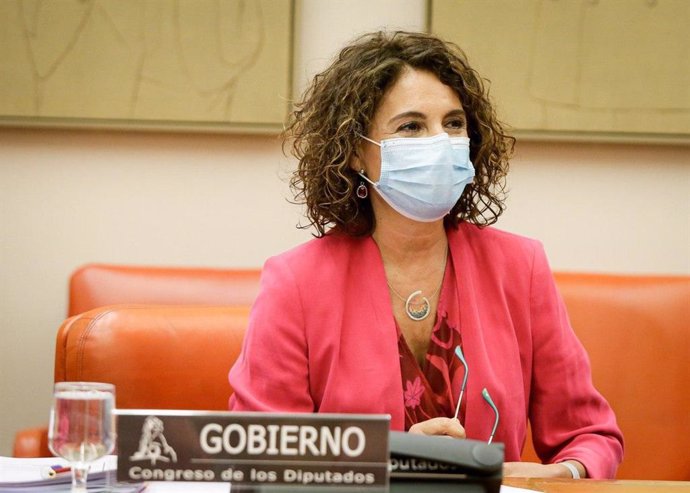 La ministra d'Hisenda, María Jesús Montero, en la seva compareixena en comissió al Congrés per explicar l'acord del Govern amb la FEMP