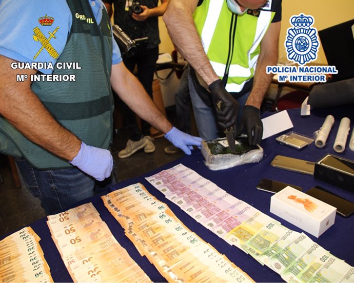 Desarticulada una organización criminal dedicada al tráfico de cocaína en toda España.