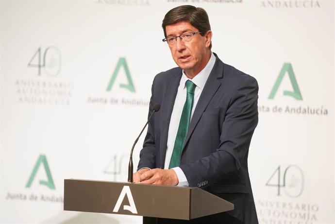 El vicepresidente de la Junta de Andalucía y consejero de Justicia y Regeneración, Turismo y Administración Local, Juan Marín 