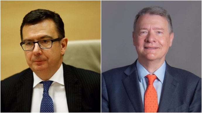 De dcha a izda: Román Escolano, Group chief Risk officer del Grupo BEI, y Jordi Sevilla, senior advisor de LLYC