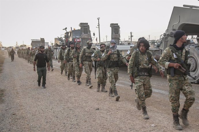 Soldats turcs a la frontera amb Síria