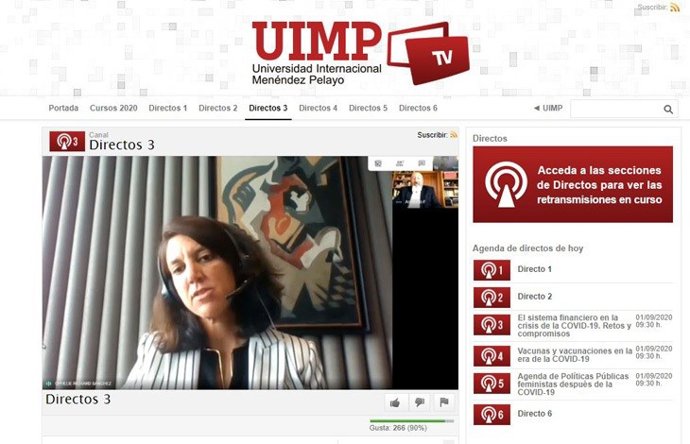 La responsable global de Adquisición de Talento de BBVA, Ophélie Richard, en el seminario APIE-UIMP.