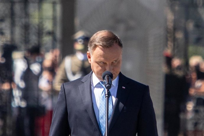 Andrzej Duda, el presidente de Polonia, en una imagen de archivo de un acto en Warschau