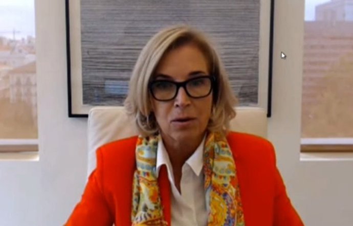 La consejera delegada de Bankinter, María Dolores Dancausa, en el curso organizado por APIE y BBVA en la UIMP.