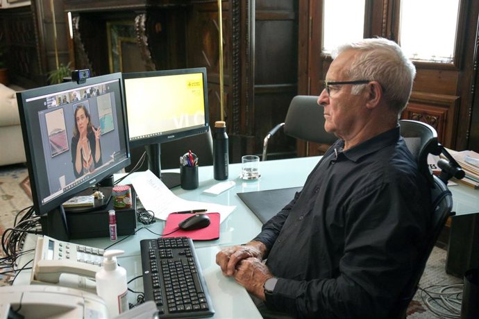 Ribó durante la videoconferencia