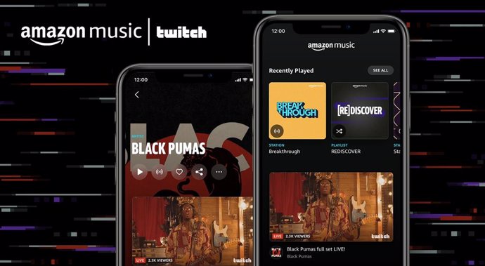 Amazon Music incorpora los vídeos en 'streaming' de los artistas en Twitch