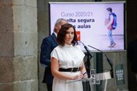 Ayuso tratará este miércoles con Más Madrid las medidas aprobadas para el inicio del curso escolar