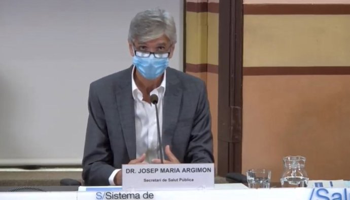 El secretario de Salud Pública Josep Maria Argimon, en rueda de prensa