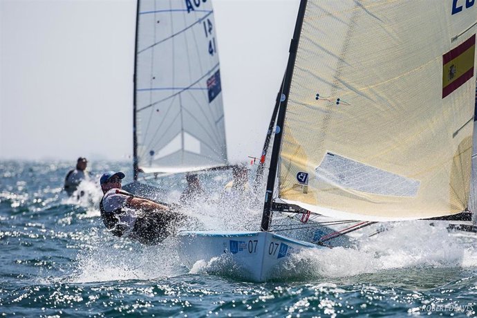 Joan Cardona, en el Campeonato del Mundo de la clase Finn de 2019