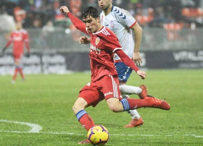 Alberto Soro durante un partido con el Zaragoza