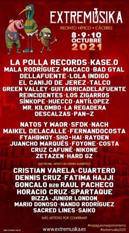El festival Extremúsika de Cáceres se aplaza hasta 2021