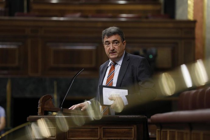 El portavoz del PNV, Aitor Esteban, en una intervención en el Congreso