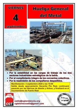 Cartel de la huelga general del metal