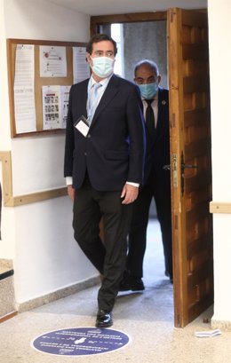 El presidente de CEOE, Antonio Garamendi, durante la tercera jornada de la XXXIII Edición de los Cursos de Verano en San Lorenzo de El Escorial, Madrid (España), a 22 de julio de 2020.