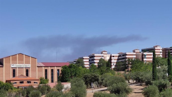 Incendio en una fábrica de Numancia de la Sagra (Toledo)