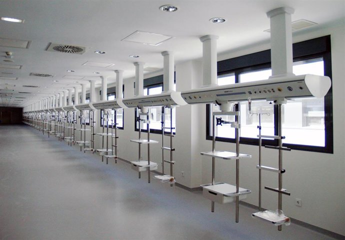 Zona REA del nuevo hospital de Salamanca, donde estaría las camas para pacientes COVID.