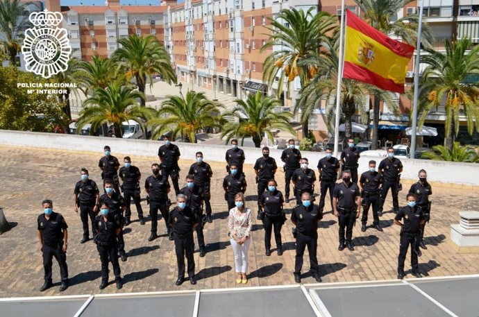 Nuevos efectivos de la Policía Nacional en Huelva.