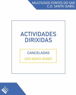 Cancelación actividades Multiusos do Sar