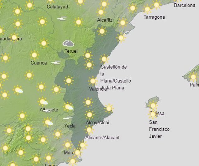 El tiempo en la Comunitat Valenciana este miércoles 3 de septiembre.