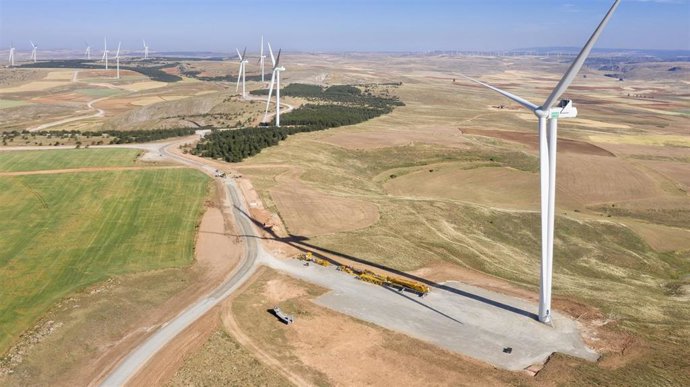 Parque Eólico Sierra Costera, en la provincia de Teruel.