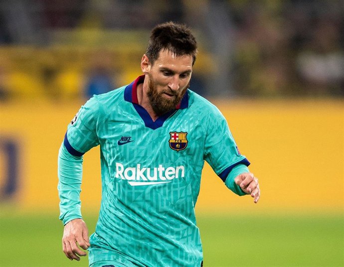 FILED - 17 September 2019, Dortmund: Barcelona's Lionel Messi in action during the UEFA Champions League Group F soccer match between Borussia Dortmund and FC Barcelona at the Signal Iduna Park. Photo: Marius Becker/dpa