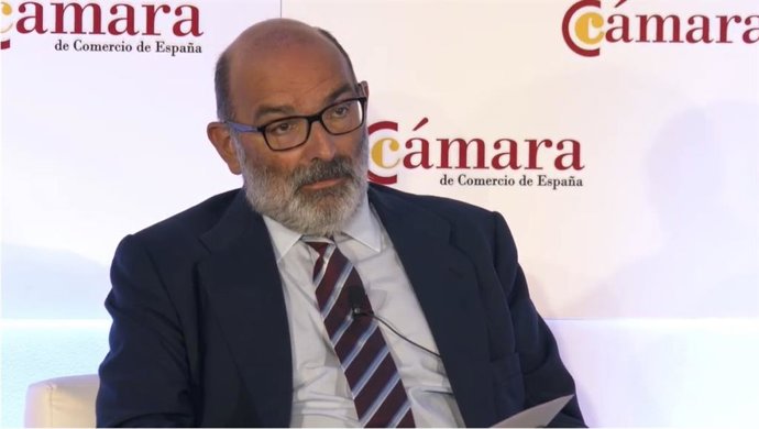 Fernando Abril-Martorell, Presidente de Indra, en el Pleno Extraordinario Recuperación y reconstrucción de la economía española: desafíos y prioridades organizado por la Cámara de Comercio de España.
