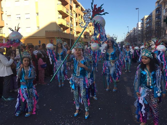 Imagen de archivo del desfile del Carnaval de Isla Cristina.