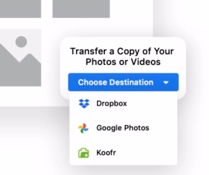 Transferencias de fotos y vídeos a Dropbox y Koorf