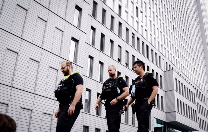 Vigilancia policial en el hospital Charité de Berlín