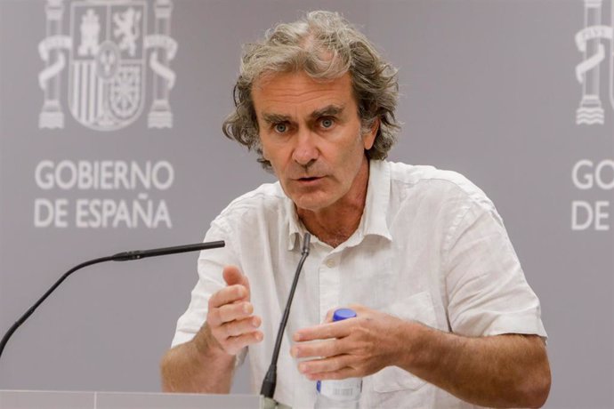 El director del Centro de Coordinación de Alertas y Emergencias Sanitarias, Fernando Simón, ofrece una rueda de prensa para informar de la evolución del Covid-19, en la Sede del Ministerio de Sanidad, en Madrid (España) a 31 de agosto de 2020.
