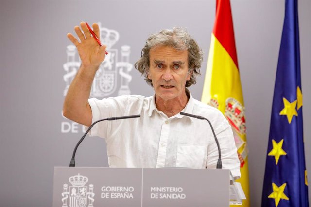 El director del Centro de Coordinación de Alertas y Emergencias Sanitarias, Fernando Simón, ofrece una rueda de prensa para informar de la evolución del Covid-19, en la Sede del Ministerio de Sanidad, en Madrid (España) a 31 de agosto de 2020.